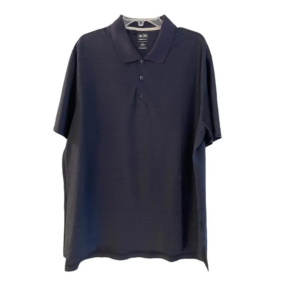 Adidas Mens Size XL Navy Blue Performance‎ Golf Polo Shirt Short Sleeve